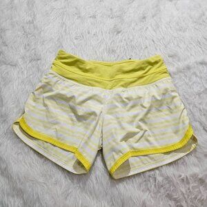 Lululemon Groovy Run Short Twin Stripe Sizzle Lightweight Tulip Hem Lined Small